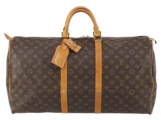 LOUIS VUITTON Borsa Boston Monogram Keepall 55 M41424 LV Auth BA7412 Monogramma - vista 13