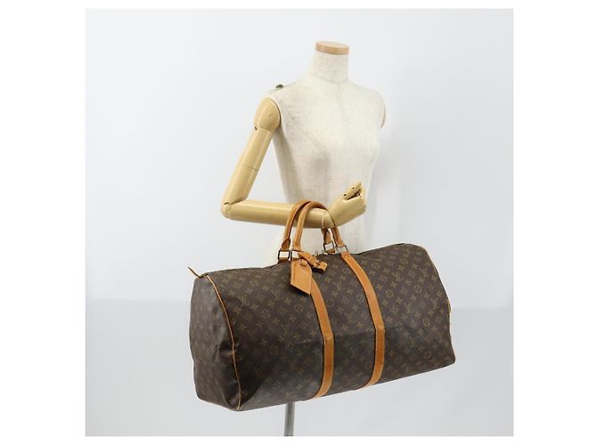 LOUIS VUITTON Borsa Boston Monogram Keepall 55 M41424 LV Auth BA7412 Monogramma - vista 22