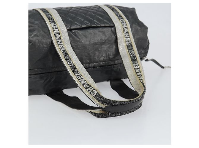 CHANEL Borsa Sportiva in PVC Grigio Argento CC Auth hk3194 Marrone - vista 7