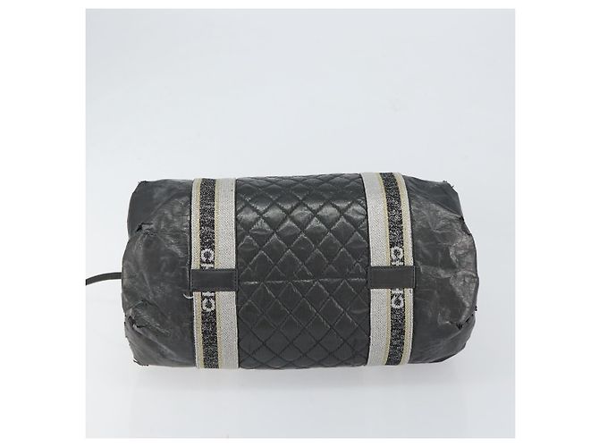 CHANEL Borsa Sportiva in PVC Grigio Argento CC Auth hk3194 Marrone - vista 9