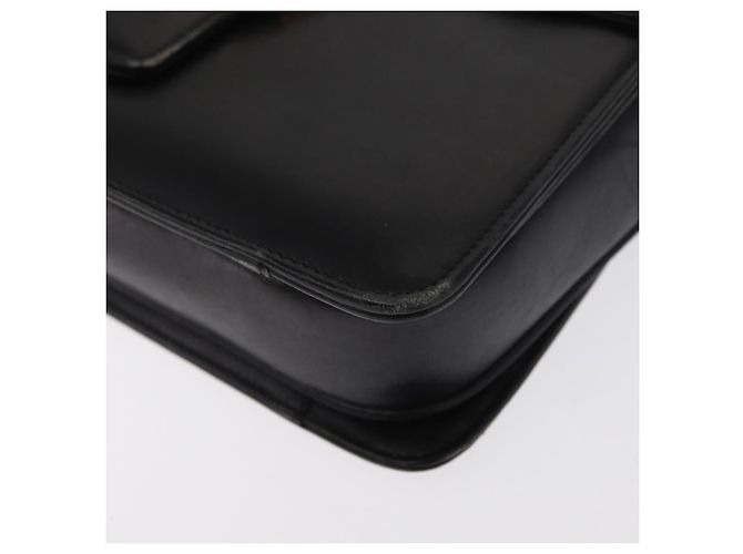 Borsa a Spalla CÉLINE Carrozza in Pelle Nera e Oro Auth 155706 Nero D'oro - vista 11