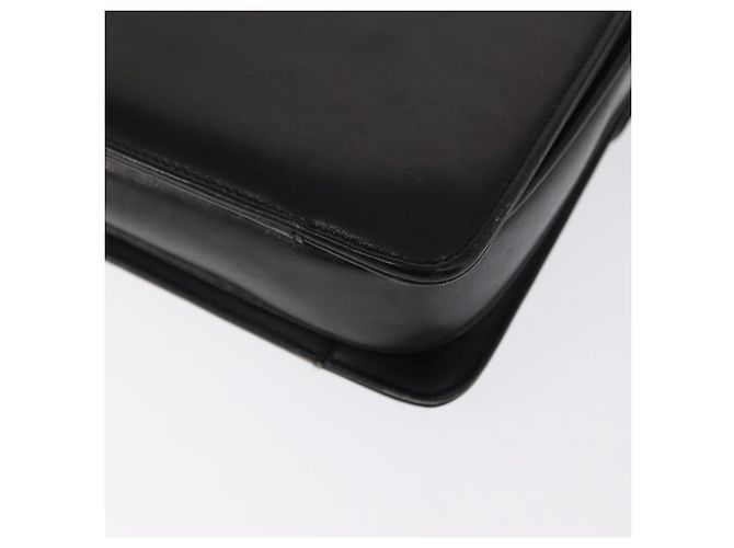 Borsa a Spalla CÉLINE Carrozza in Pelle Nera e Oro Auth 155706 Nero D'oro - vista 13