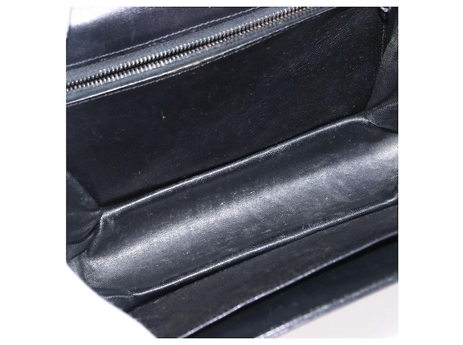 Borsa a Spalla CÉLINE Carrozza in Pelle Nera e Oro Auth 155706 Nero D'oro - vista 17