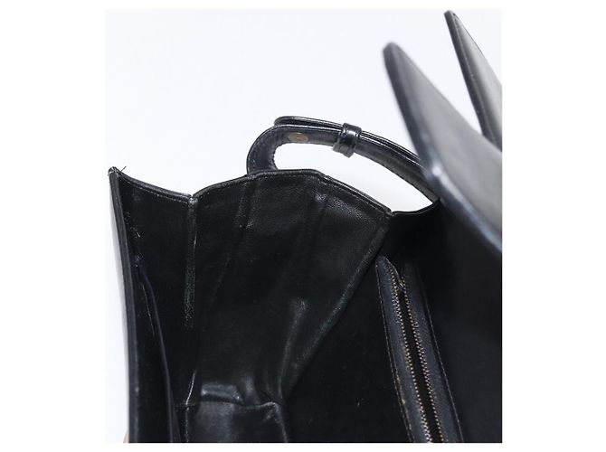 Borsa a Spalla CÉLINE Carrozza in Pelle Nera e Oro Auth 155706 Nero D'oro - vista 19