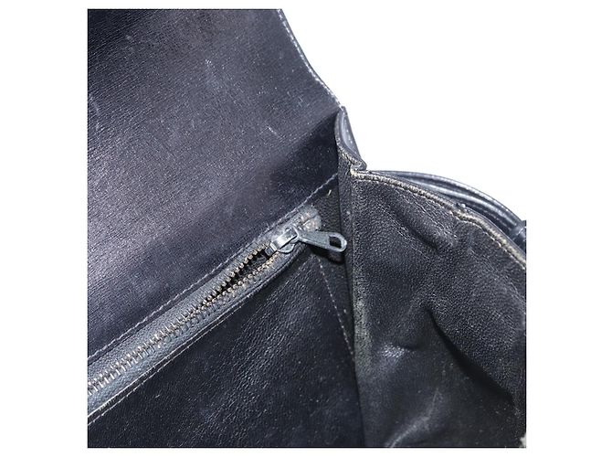 Borsa a Spalla CÉLINE Carrozza in Pelle Nera e Oro Auth 155706 Nero D'oro - vista 20
