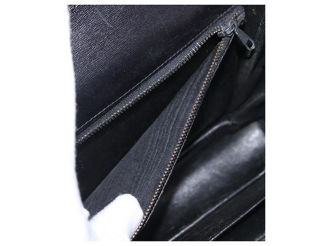 Borsa a Spalla CÉLINE Carrozza in Pelle Nera e Oro Auth 155706 Nero D'oro - vista 21