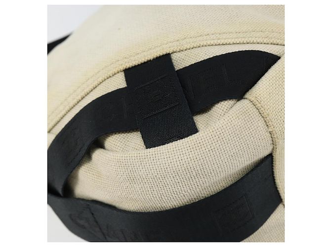 Borsa a Spalla CHANEL Sports COCO Mark in Tela Beige Argento CC Auth ar13844 - vista 11
