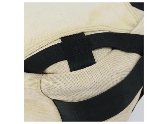 Borsa a Spalla CHANEL Sports COCO Mark in Tela Beige Argento CC Auth ar13844 - vista 12