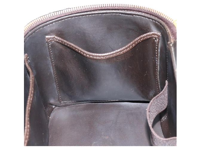 Pochette Vanity CHANEL COCO Mark in Pelle Caviar Marrone Oro CC Auth bs31399 D'oro - vista 19