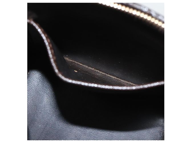 Pochette Vanity CHANEL COCO Mark in Pelle Caviar Marrone Oro CC Auth bs31399 D'oro - vista 21