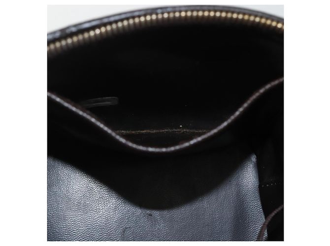 Pochette Vanity CHANEL COCO Mark in Pelle Caviar Marrone Oro CC Auth bs31399 D'oro - vista 22