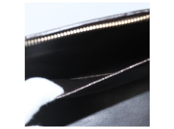 Pochette Vanity CHANEL COCO Mark in Pelle Caviar Marrone Oro CC Auth bs31399 D'oro - vista 23