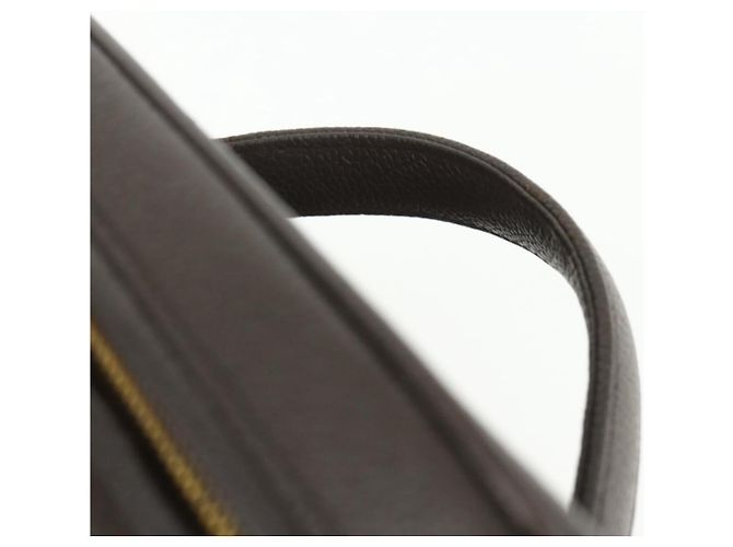 Pochette Vanity CHANEL COCO Mark in Pelle Caviar Marrone Oro CC Auth bs31399 D'oro - vista 8