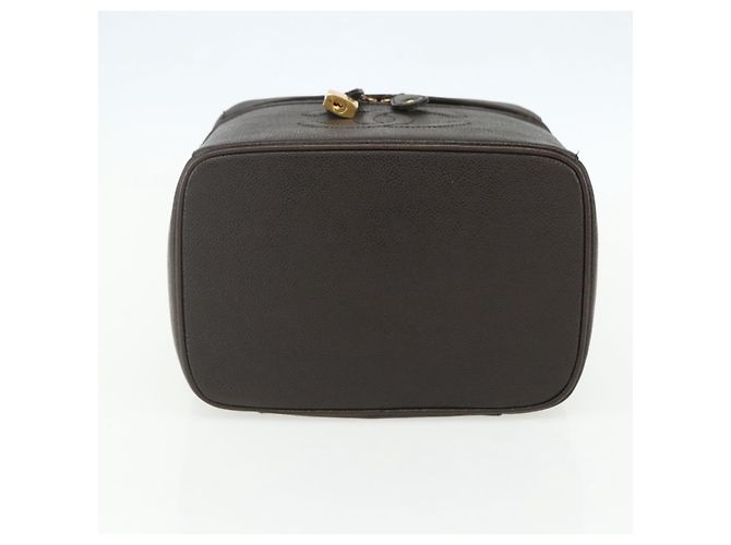 Pochette Vanity CHANEL COCO Mark in Pelle Caviar Marrone Oro CC Auth bs31399 D'oro - vista 9
