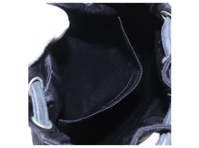CHANEL Zaino Matelassé Satin Blu Navy CC Auth 154704 - vista 20
