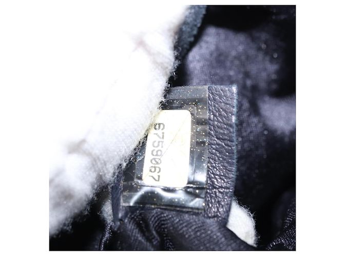 CHANEL Zaino Matelassé Satin Blu Navy CC Auth 154704 - vista 21