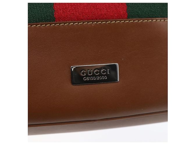 Gucci GG Canvas Web Sherry Line Handtasche Sonderedition Beige Gold Auth mr1598 Golden - Ansicht 15