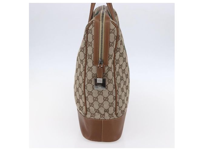 Gucci GG Canvas Web Sherry Line Handtasche Sonderedition Beige Gold Auth mr1598 Golden - Ansicht 5