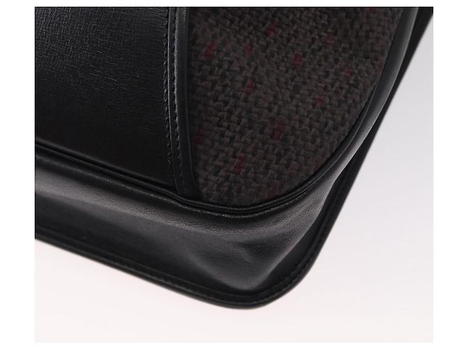 Saint Laurent Borsa a Spalla in PVC Pelle Grigia Oro Auth bs31404 Marrone D'oro - vista 13
