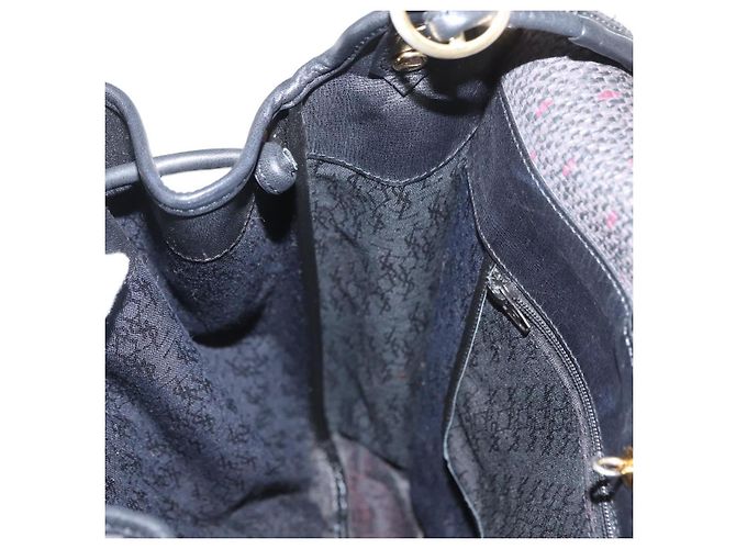 Saint Laurent Borsa a Spalla in PVC Pelle Grigia Oro Auth bs31404 Marrone D'oro - vista 17
