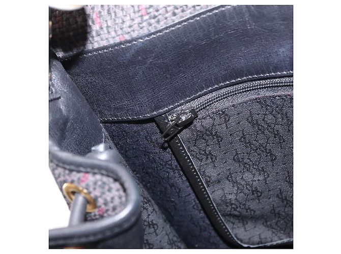 Saint Laurent Borsa a Spalla in PVC Pelle Grigia Oro Auth bs31404 Marrone D'oro - vista 19