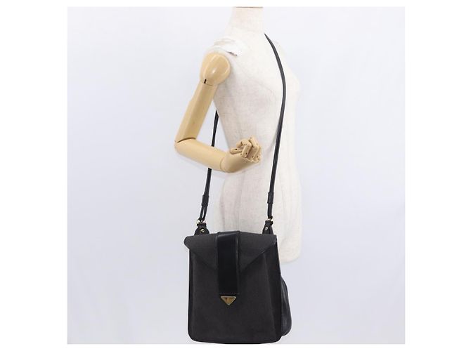 Saint Laurent Borsa a Spalla in PVC Pelle Grigia Oro Auth bs31404 Marrone D'oro - vista 23