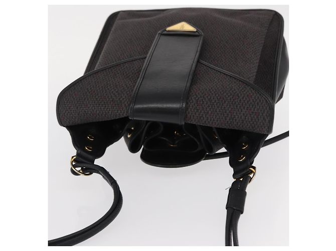 Saint Laurent Borsa a Spalla in PVC Pelle Grigia Oro Auth bs31404 Marrone D'oro - vista 6