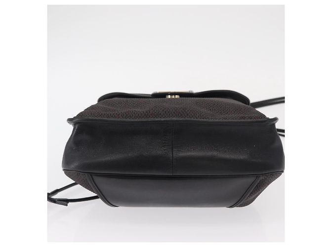 Saint Laurent Borsa a Spalla in PVC Pelle Grigia Oro Auth bs31404 Marrone D'oro - vista 9