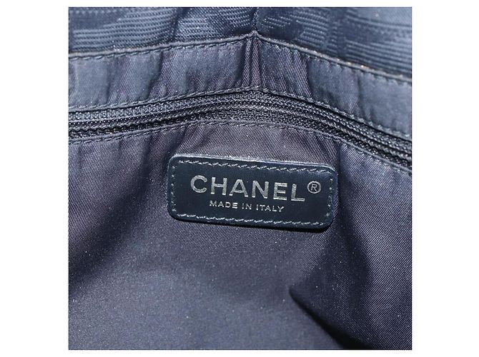CHANEL Nuova Borsa Tote da Viaggio Nylon Nero oro CC Auth ka411 D'oro - vista 14