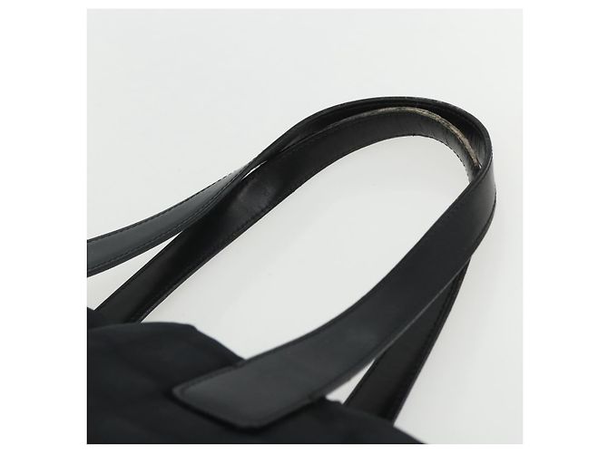 CHANEL Nuova Borsa Tote da Viaggio Nylon Nero oro CC Auth ka411 D'oro - vista 8