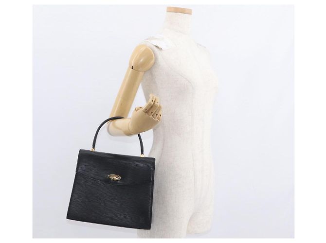 LOUIS VUITTON Borsa a Mano Epi Malesherbes Nera M52372 LV Auth ka424 Nero - vista 23