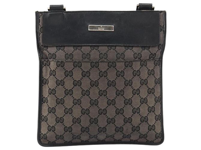 Borsa a Spalla GG Canvas Gucci Marrone Argento 019 0348 Auth 153116 - vista 2