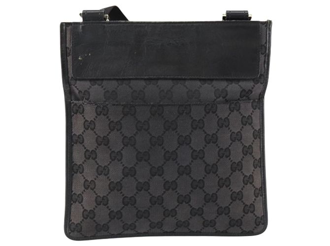 Borsa a Spalla GG Canvas Gucci Marrone Argento 019 0348 Auth 153116 - vista 3