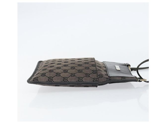 Borsa a Spalla GG Canvas Gucci Marrone Argento 019 0348 Auth 153116 - vista 4