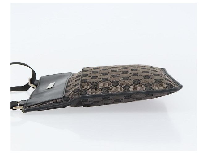 Borsa a Spalla GG Canvas Gucci Marrone Argento 019 0348 Auth 153116 - vista 5