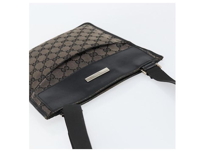 Borsa a Spalla GG Canvas Gucci Marrone Argento 019 0348 Auth 153116 - vista 6