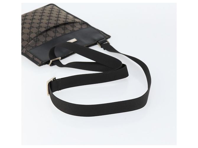 Borsa a Spalla GG Canvas Gucci Marrone Argento 019 0348 Auth 153116 - vista 7