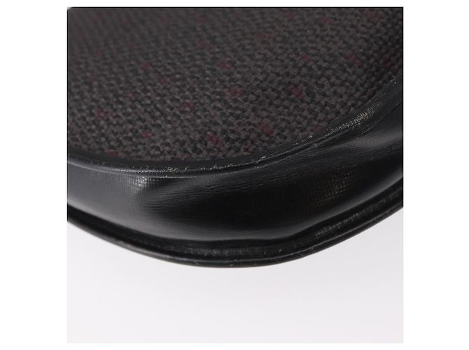 Saint Laurent Borsa a spalla in tela nera e oro Auth 151616 Nero D'oro - vista 12