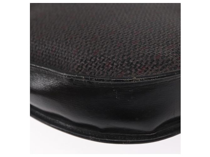 Saint Laurent Borsa a spalla in tela nera e oro Auth 151616 Nero D'oro - vista 13