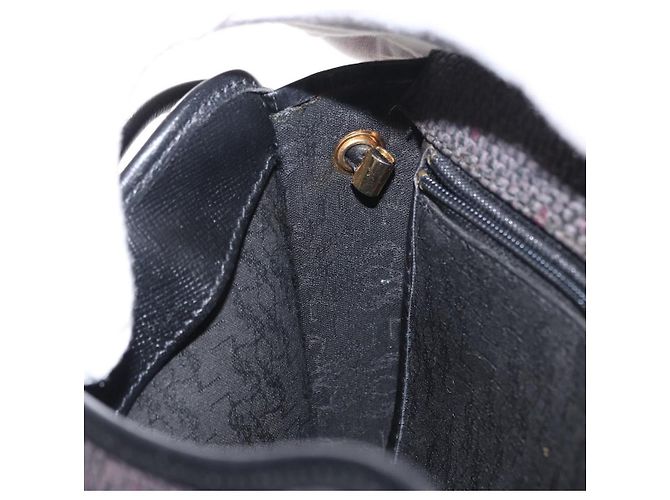 Saint Laurent Borsa a spalla in tela nera e oro Auth 151616 Nero D'oro - vista 19