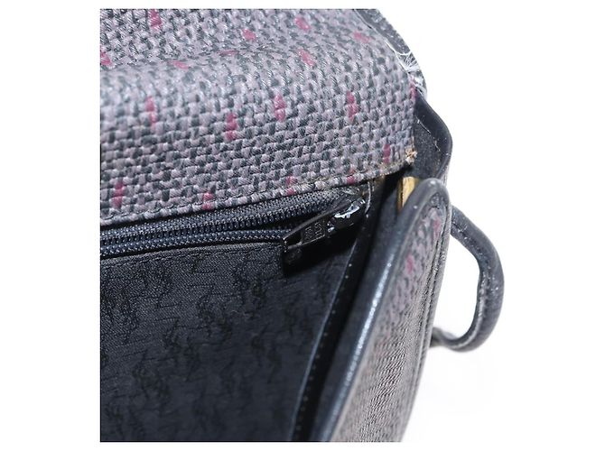 Saint Laurent Borsa a spalla in tela nera e oro Auth 151616 Nero D'oro - vista 20