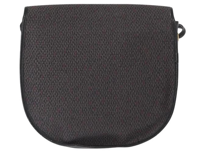 Saint Laurent Borsa a spalla in tela nera e oro Auth 151616 Nero D'oro - vista 3