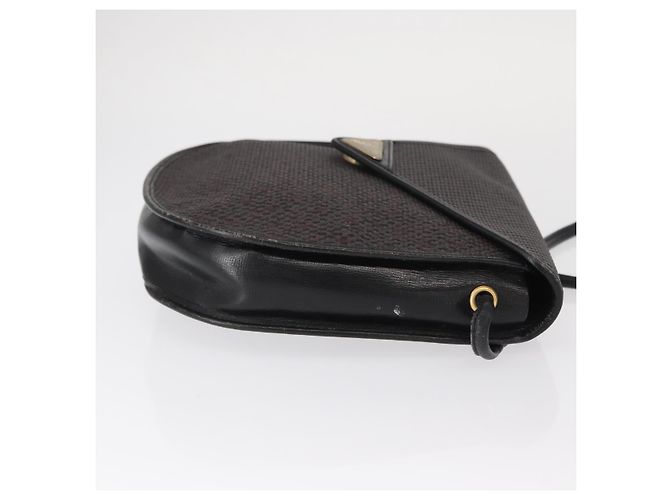 Saint Laurent Borsa a spalla in tela nera e oro Auth 151616 Nero D'oro - vista 4