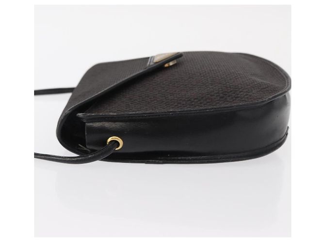 Saint Laurent Borsa a spalla in tela nera e oro Auth 151616 Nero D'oro - vista 5