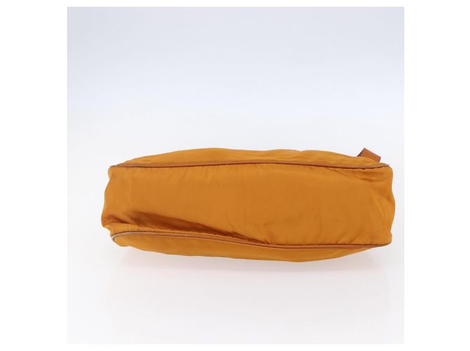 Borsa a Spalla PRADA Nylon Arancione Oro Auth 154692 D'oro - vista 5