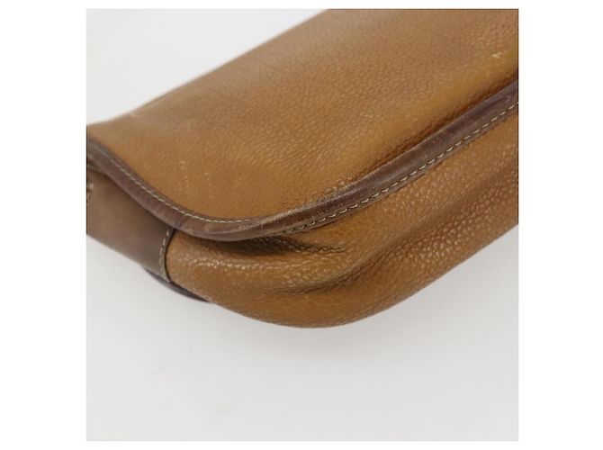 LOEWE Borsa a Spalla Anagram Pelle Beige Oro Auth 151706 D'oro - vista 16