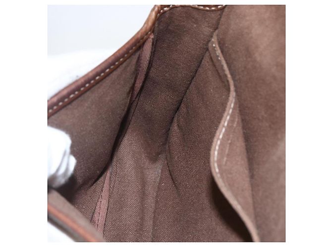 LOEWE Borsa a Spalla Anagram Pelle Beige Oro Auth 151706 D'oro - vista 18