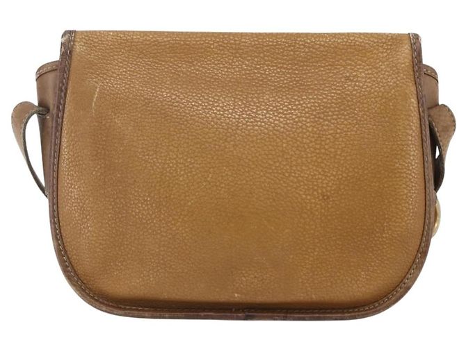 LOEWE Borsa a Spalla Anagram Pelle Beige Oro Auth 151706 D'oro - vista 2