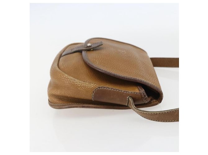 LOEWE Borsa a Spalla Anagram Pelle Beige Oro Auth 151706 D'oro - vista 4