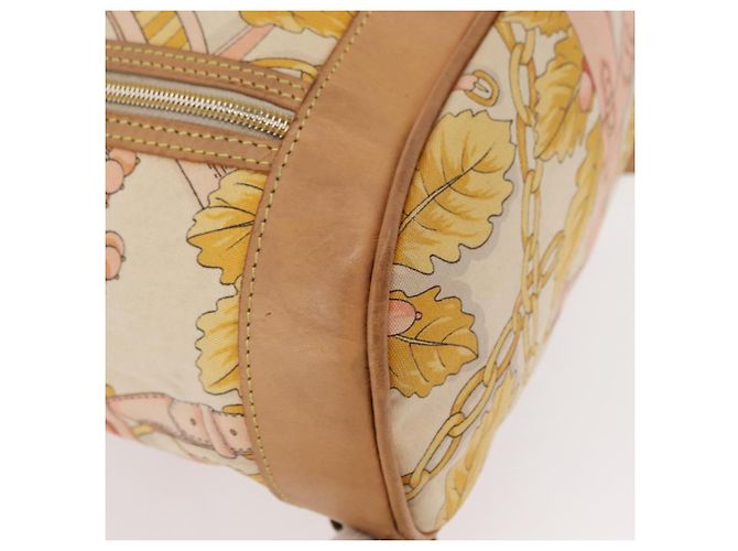 Zaino LOEWE in tela e pelle beige oro Auth BA8695 D'oro - vista 15